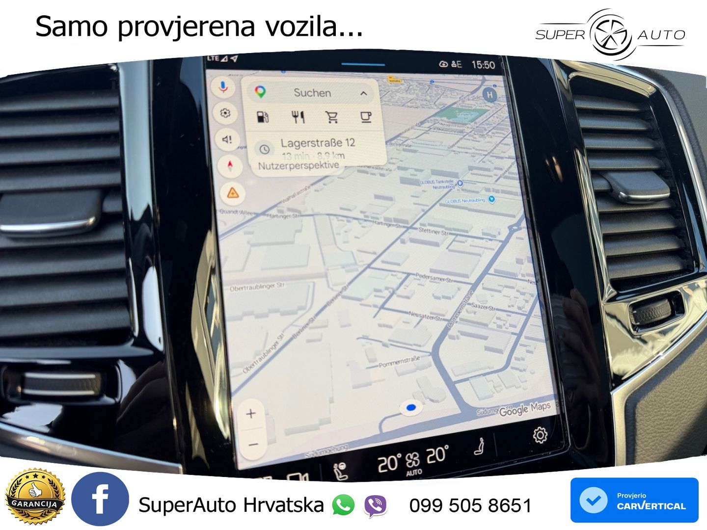 Volvo XC90 2.0 B5 Diesel AWD Automatic ZRAČNI+ACC+GR SJED+KAM+PANO