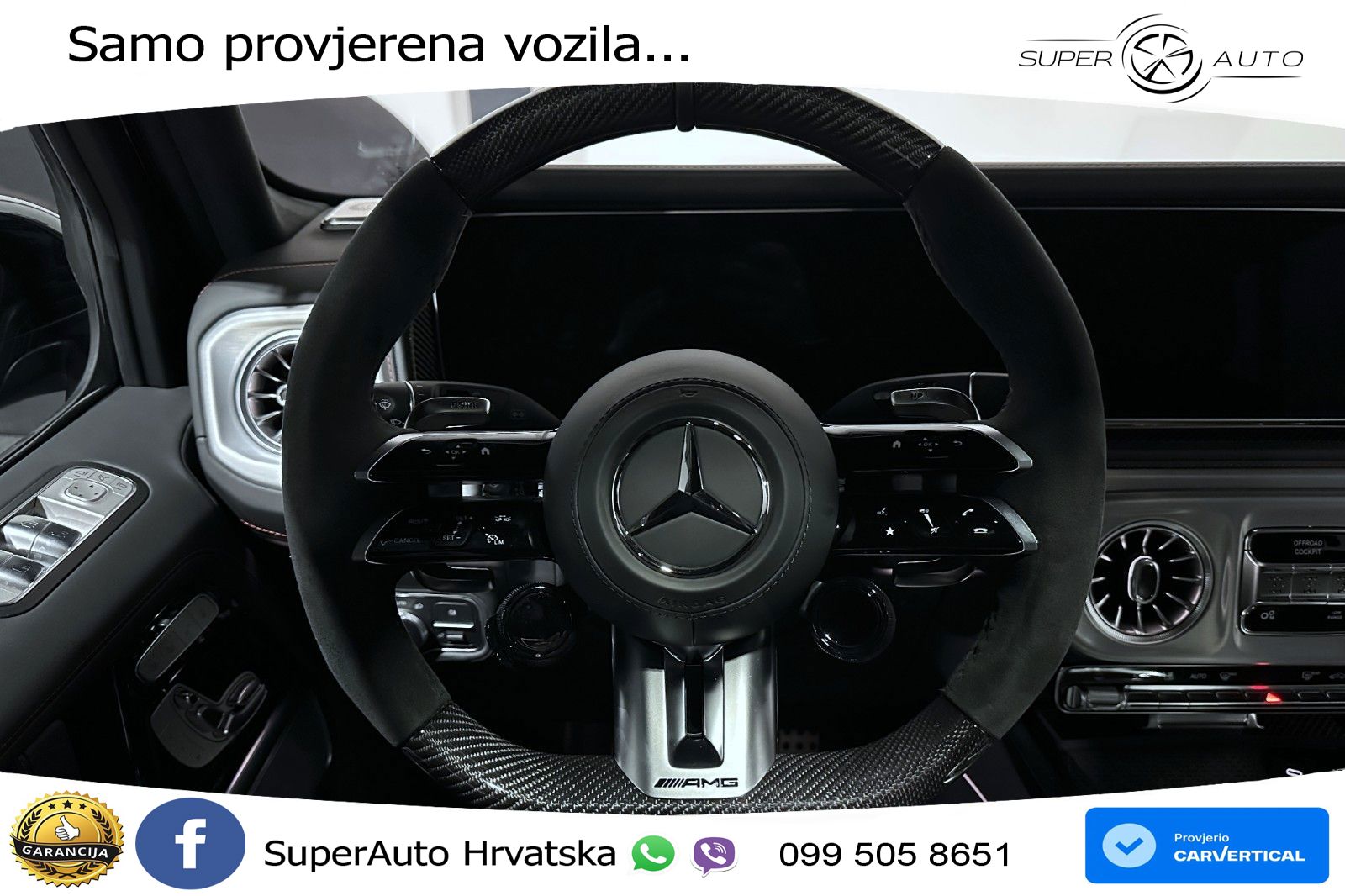 Mercedes AMG G 63 Long V8 (585 KS) 4MATIC 9G-TRONIC AMG SPEEDSHIFT PLUS ZRAČNI+ACC+GR SJED+KAM+PANO