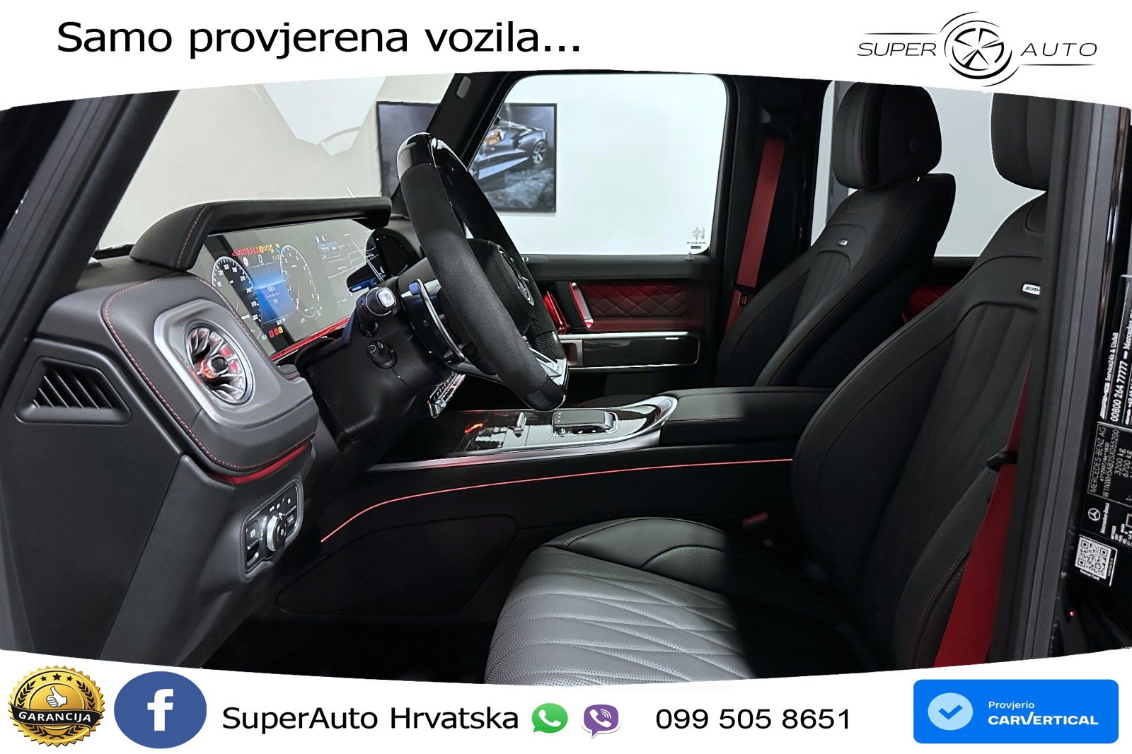 Mercedes AMG G 63 Long V8 (585 KS) 4MATIC 9G-TRONIC AMG SPEEDSHIFT PLUS ZRAČNI+ACC+GR SJED+KAM+PANO