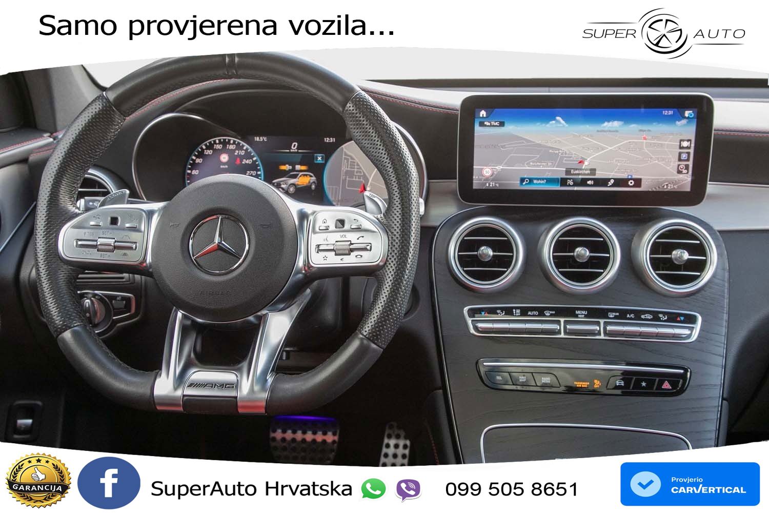Mercedes AMG GLC 63 V8 (476 KS) 4MATIC+ MCT ACC+GR SJED+360+PANO