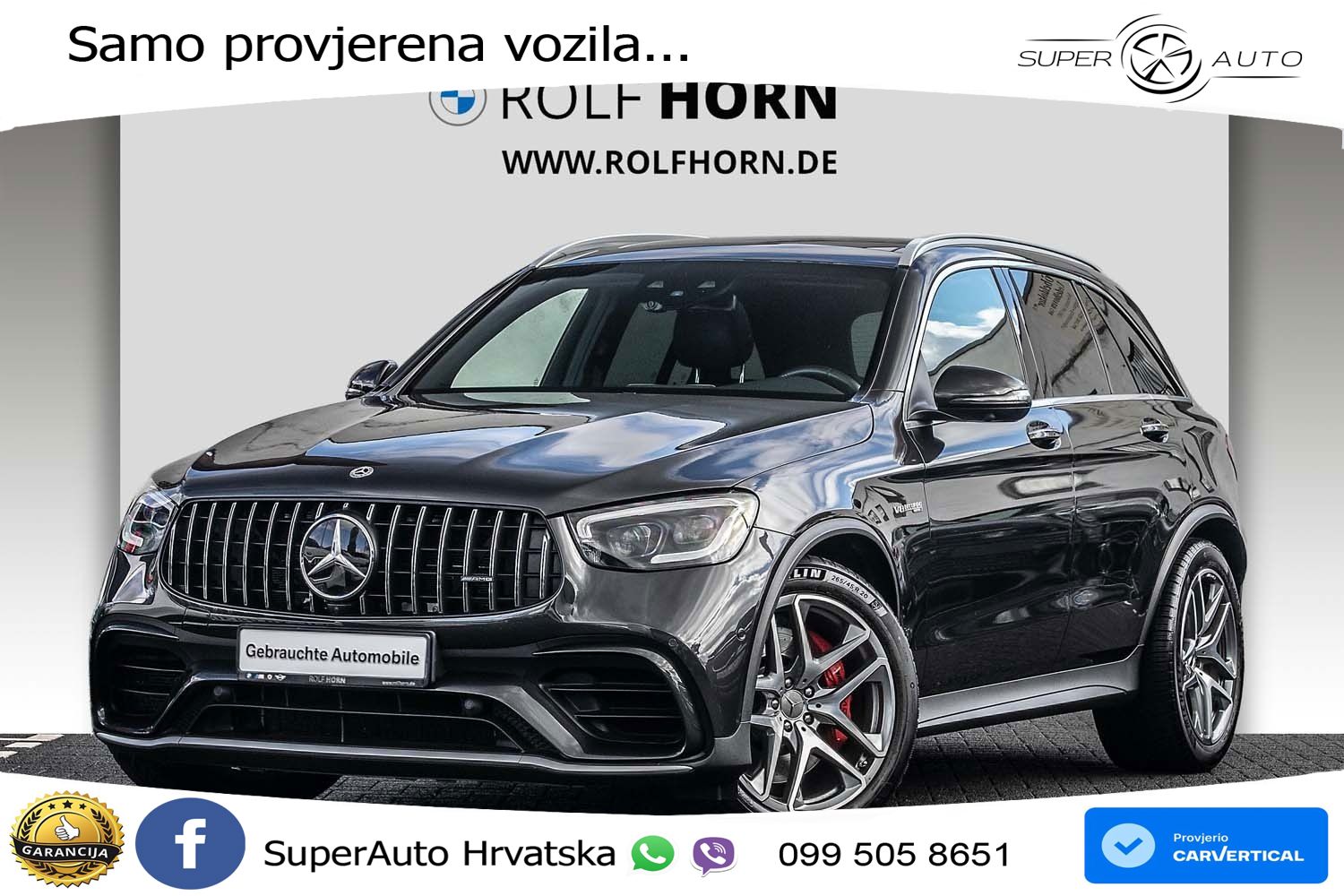 Mercedes AMG GLC 63 V8 (476 KS) 4MATIC+ MCT ACC+GR SJED+360+PANO