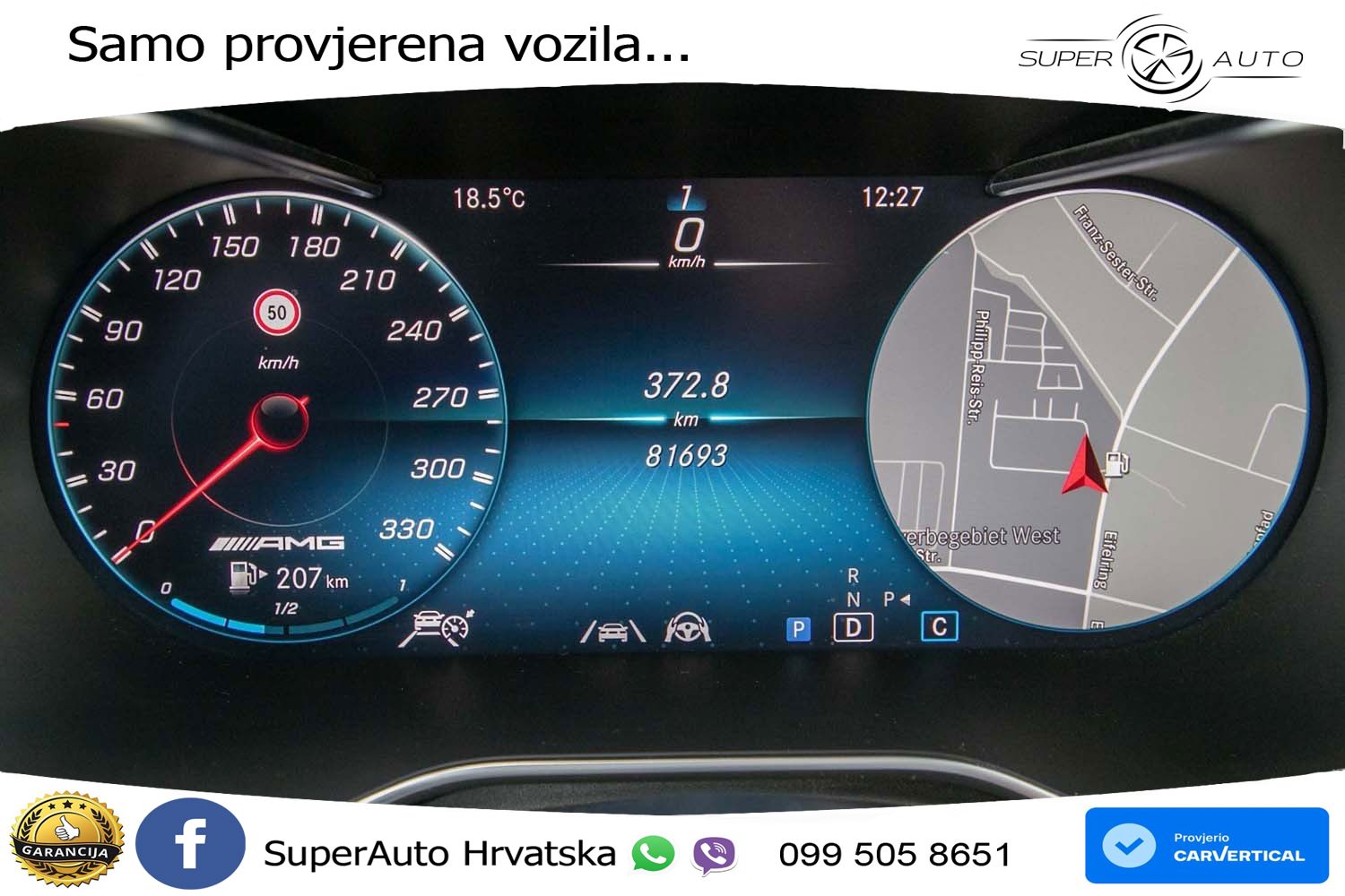 Mercedes AMG GLC 63 V8 (476 KS) 4MATIC+ MCT ACC+GR SJED+360+PANO