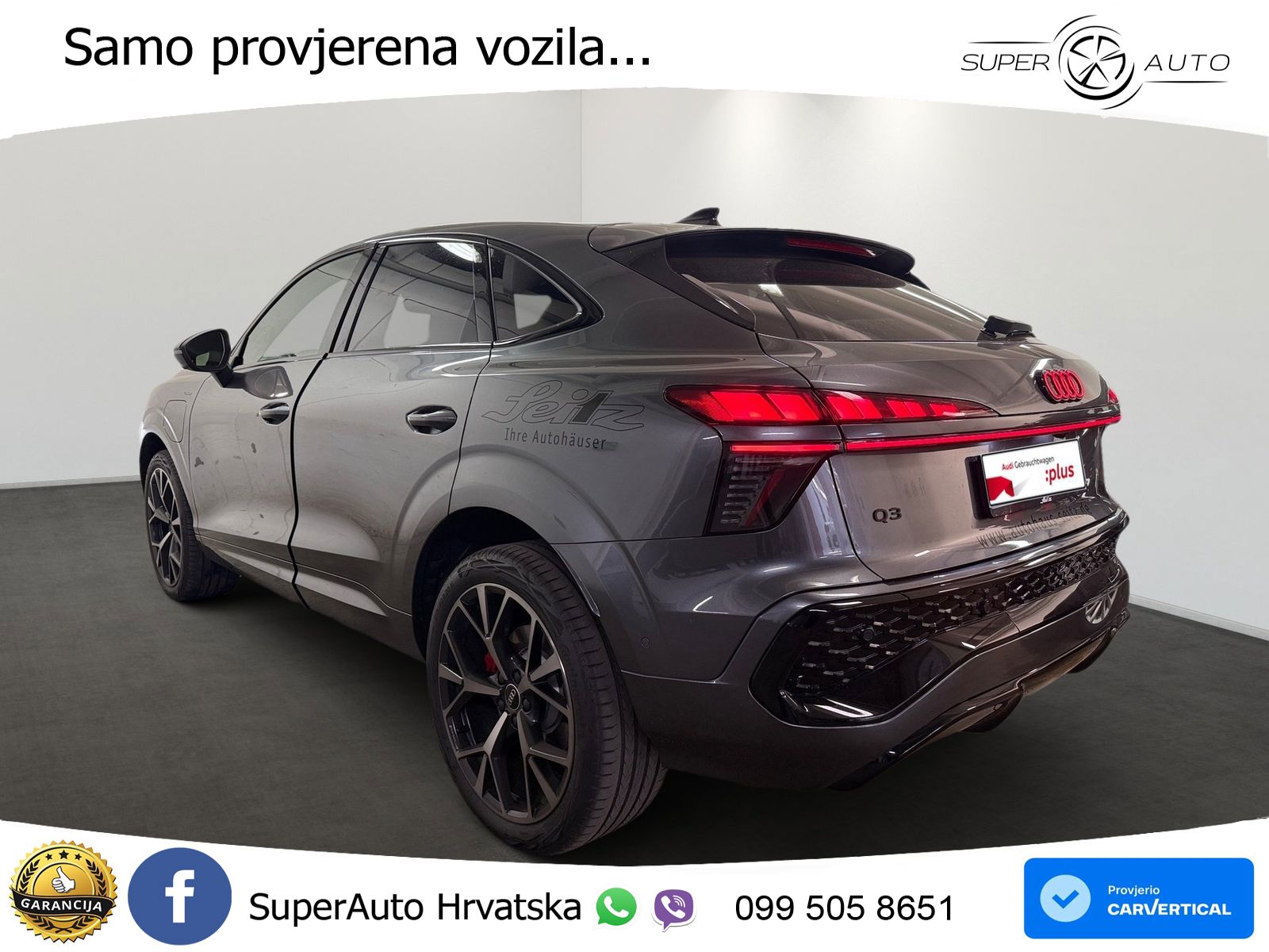 Audi Q3 Sportback 1.5 TFSIe (272 KS) S tronic ZRAČNI+ACC+GR SJED+KAM