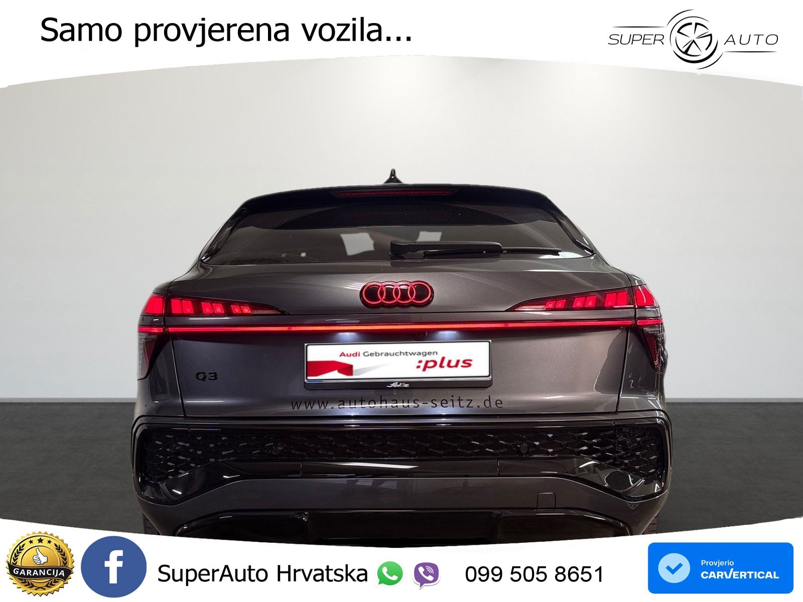 Audi Q3 Sportback 1.5 TFSIe (272 KS) S tronic ZRAČNI+ACC+GR SJED+KAM