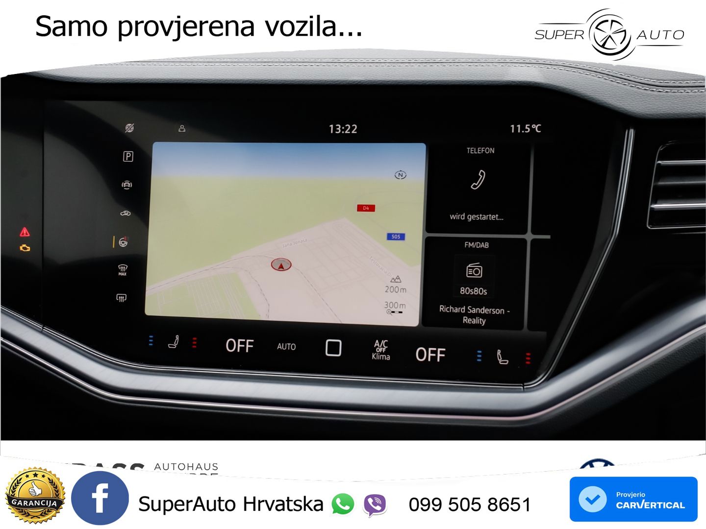 Volkswagen Touareg 3.0 V6 TDI (286 KS) 4MOTION Tiptronic ZRAČNI+ACC+GR SJED+KAM+PANO