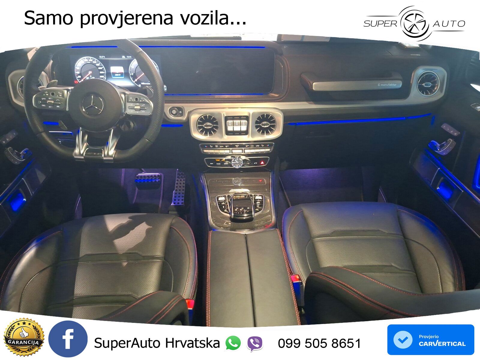 Mercedes AMG G 63 Long V8 (585 KS) 4MATIC 9G-TRONIC AMG SPEEDSHIFT PLUS ZRAČNI+ACC+GR SJED+KAM