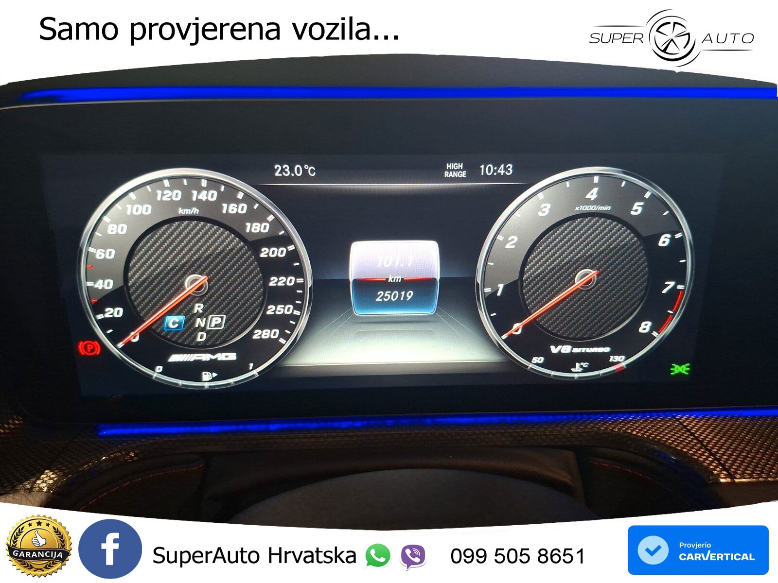 Mercedes AMG G 63 Long V8 (585 KS) 4MATIC 9G-TRONIC AMG SPEEDSHIFT PLUS ZRAČNI+ACC+GR SJED+KAM
