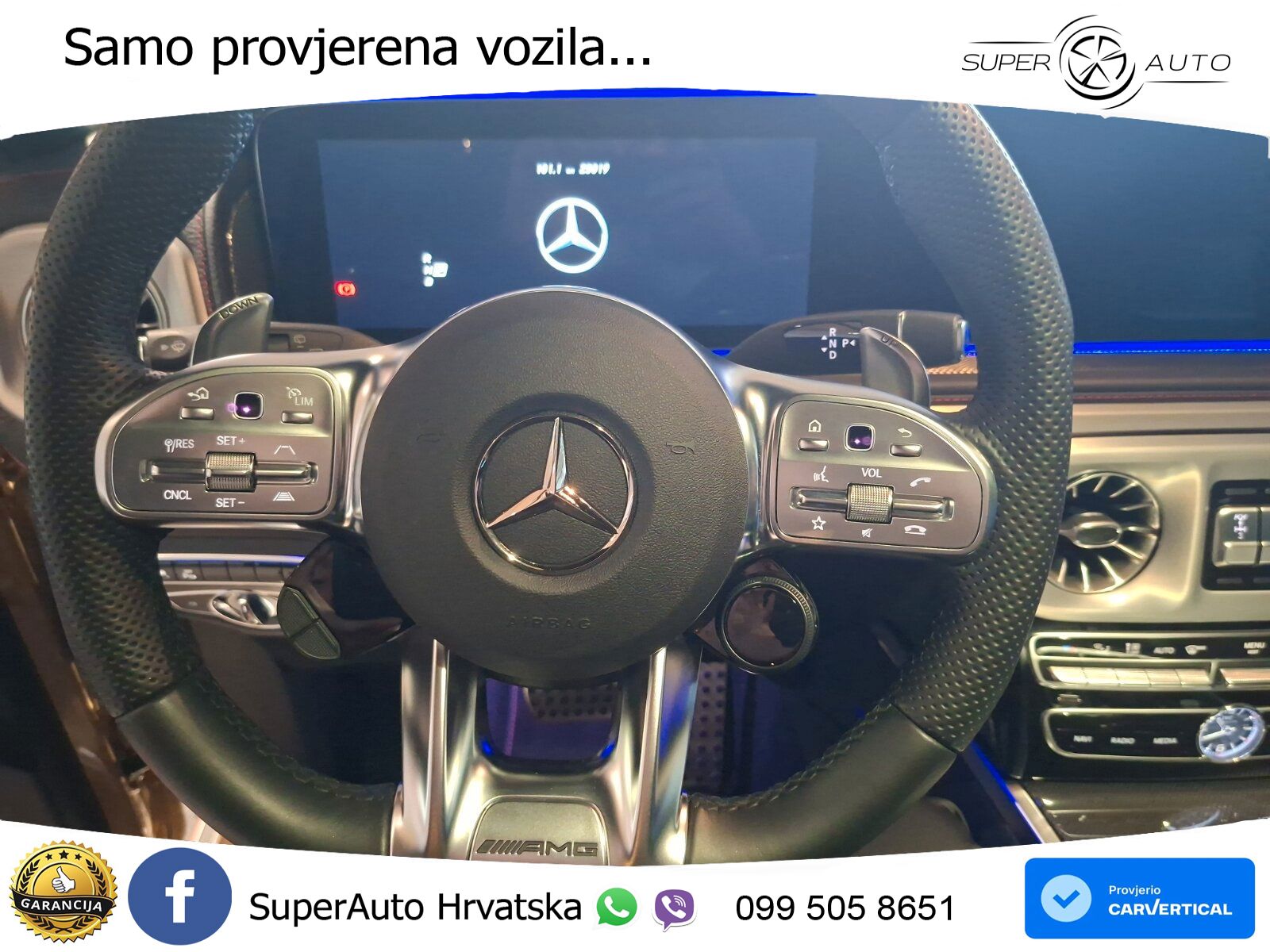 Mercedes AMG G 63 Long V8 (585 KS) 4MATIC 9G-TRONIC AMG SPEEDSHIFT PLUS ZRAČNI+ACC+GR SJED+KAM