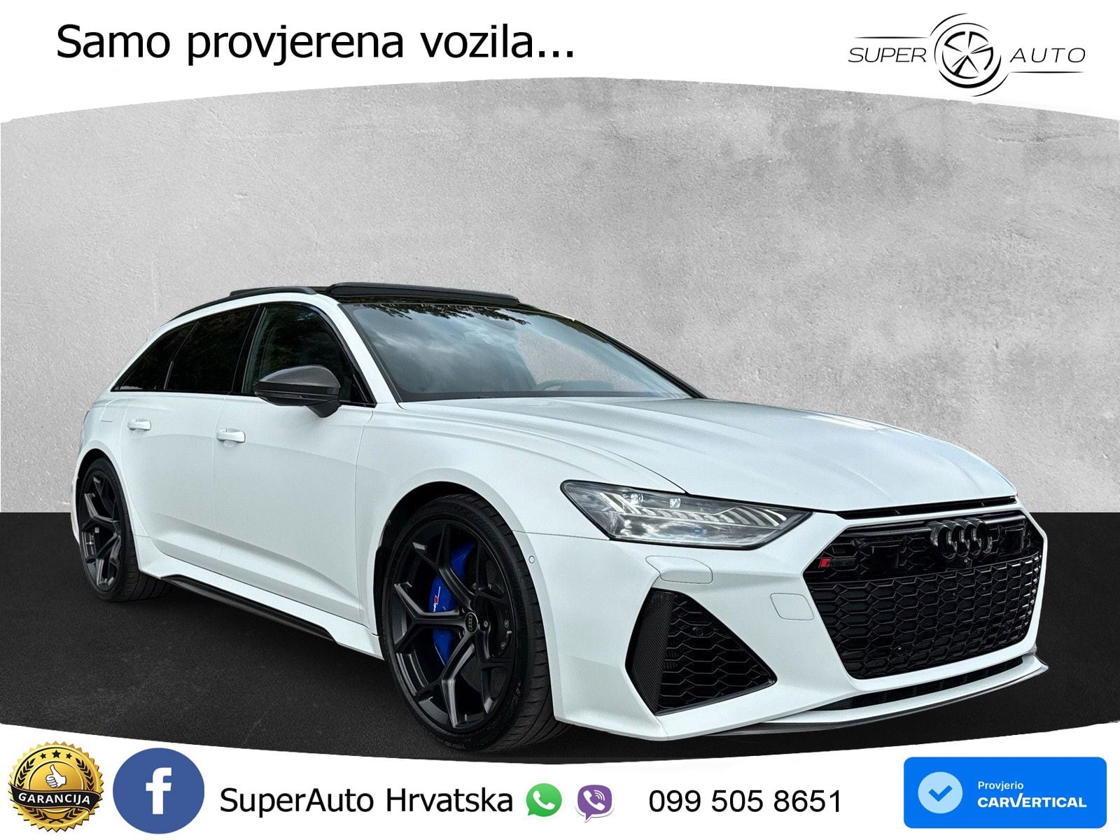 Audi RS6 Avant 4.0 TFSI V8 performance (630 KS)  quattro tiptronic LED+GR SJED+ACC