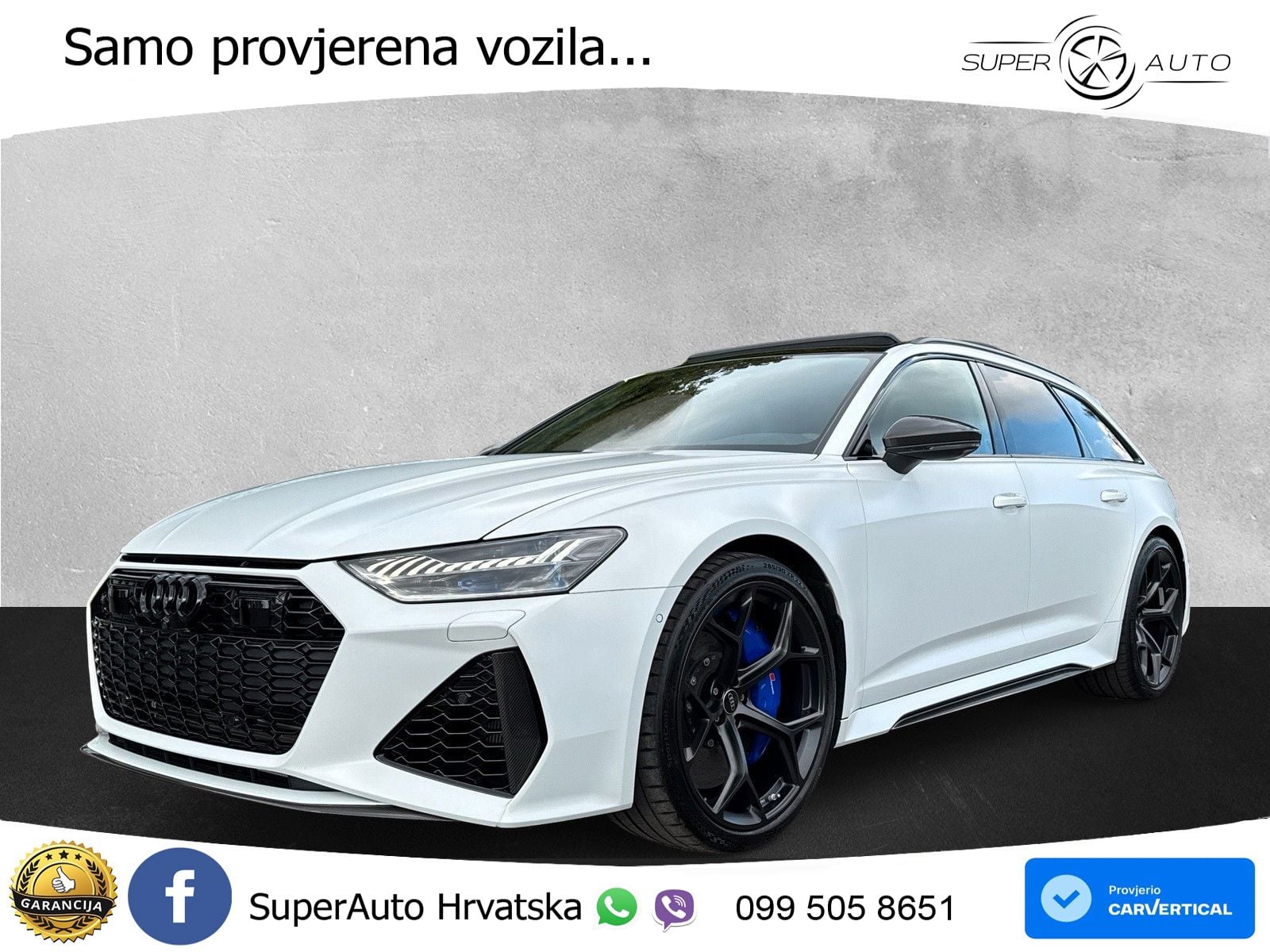 Audi RS6 Avant 4.0 TFSI V8 performance (630 KS)  quattro tiptronic LED+GR SJED+ACC