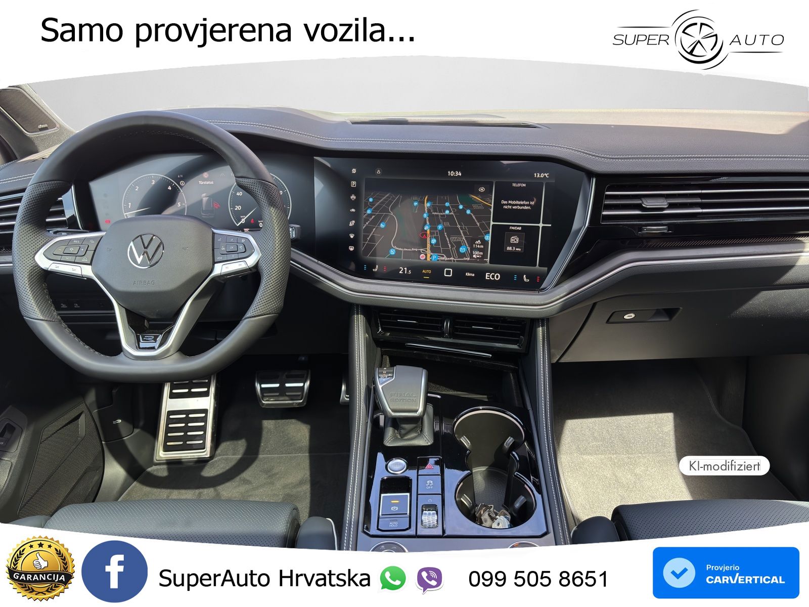 Volkswagen Touareg 3.0 V6 TDI (286 KS) 4MOTION Tiptronic ZRAČNI+ACC+GR SJED+KAM+PANO
