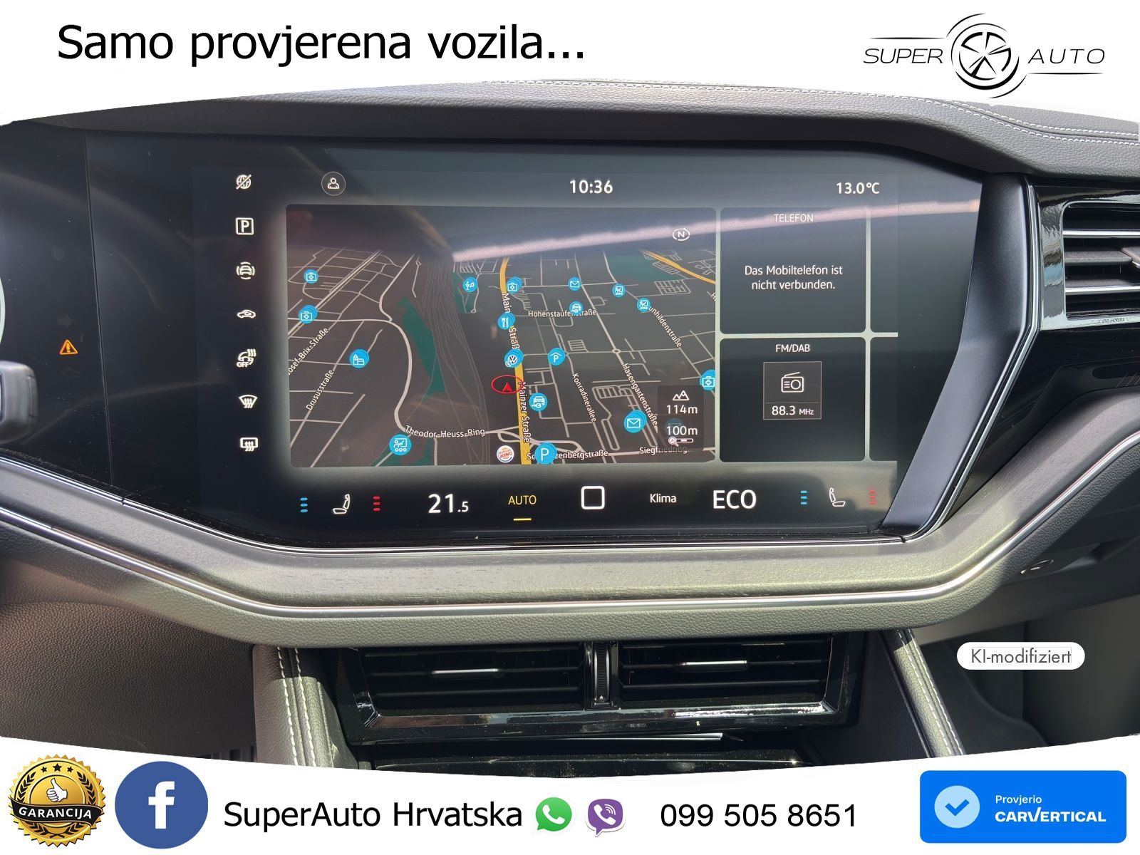 Volkswagen Touareg 3.0 V6 TDI (286 KS) 4MOTION Tiptronic ZRAČNI+ACC+GR SJED+KAM+PANO