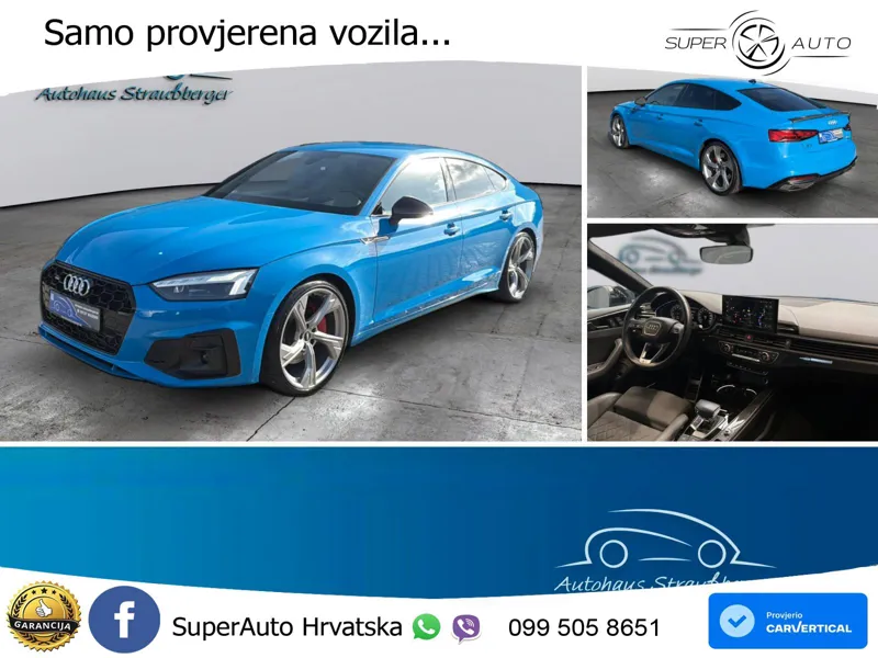 Audi A5 Sportback 45 TFSI (265 KS) quattro S tronic S line MATRIX+GR SJED+KAM