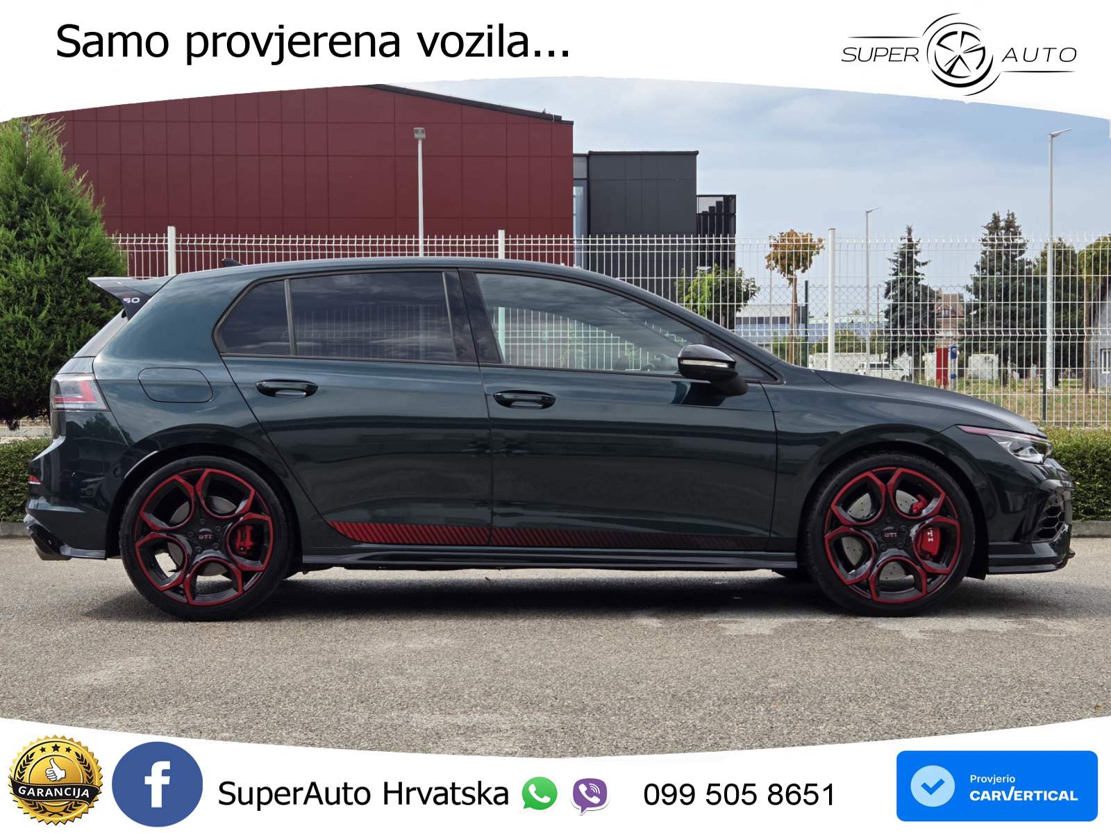 VW Golf 8 GTI 2.0 TSI DSG 50 Edition 325 KS, REG 08/27 AKRAPOVIĆ+ACC+LED+360