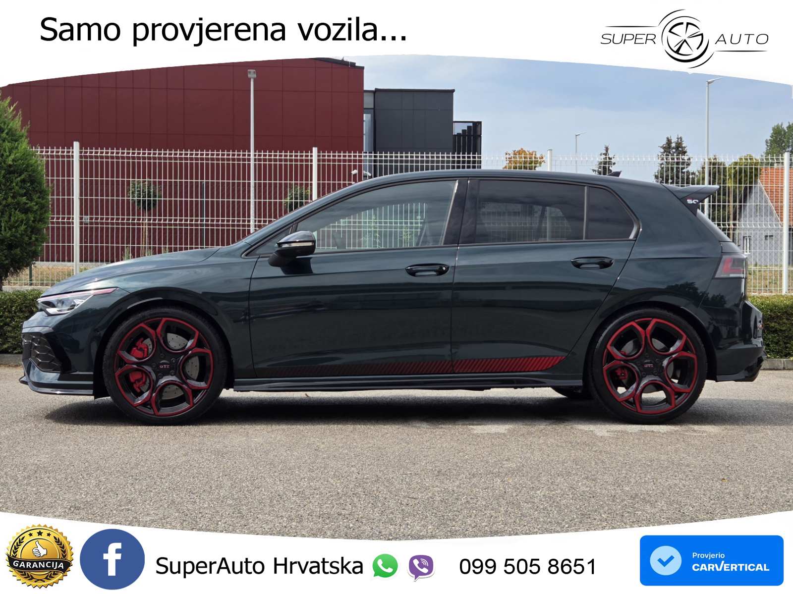 VW Golf 8 GTI 2.0 TSI DSG 50 Edition 325 KS, REG 08/27 AKRAPOVIĆ+ACC+LED+360