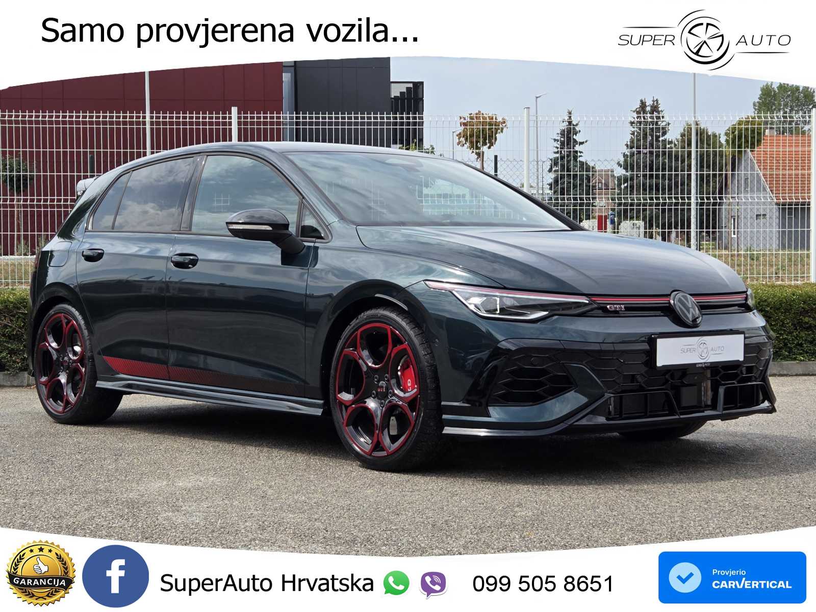 VW Golf 8 GTI 2.0 TSI DSG 50 Edition 325 KS, REG 08/27 AKRAPOVIĆ+ACC+LED+360