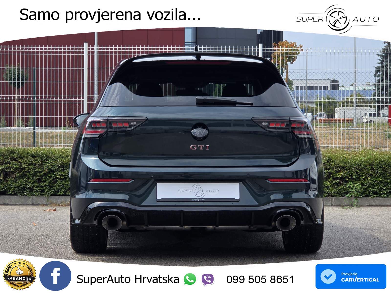 VW Golf 8 GTI 2.0 TSI DSG 50 Edition 325 KS, REG 08/27 AKRAPOVIĆ+ACC+LED+360