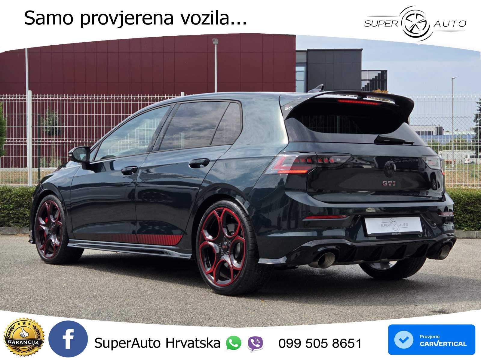 VW Golf 8 GTI 2.0 TSI DSG 50 Edition 325 KS, REG 08/27 AKRAPOVIĆ+ACC+LED+360