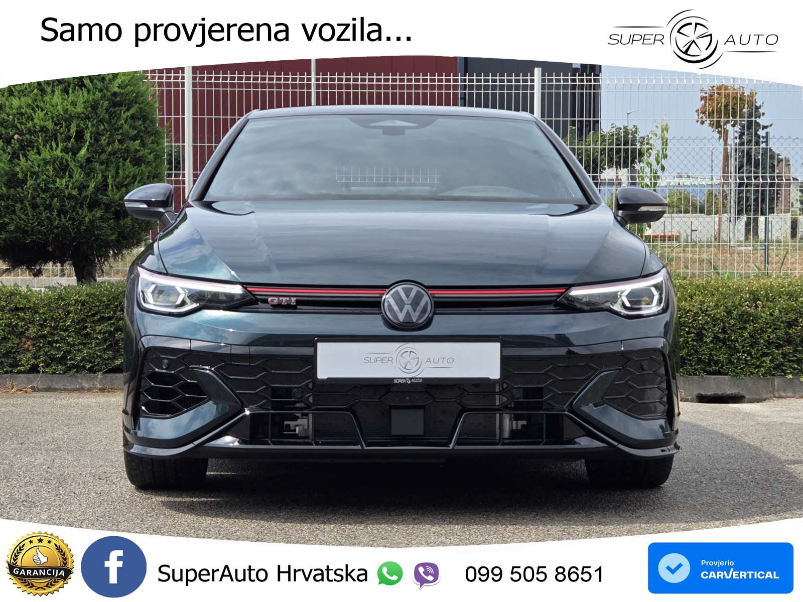 VW Golf 8 GTI 2.0 TSI DSG 50 Edition 325 KS, REG 08/27 AKRAPOVIĆ+ACC+LED+360