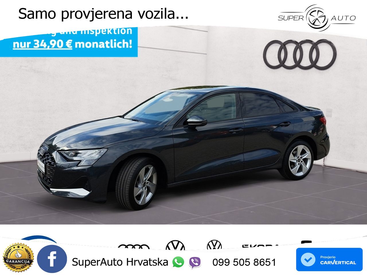 Audi A3 Limuzina 35 TFSI (150 KS) S tronic advanced LED+GR SJED+ACC