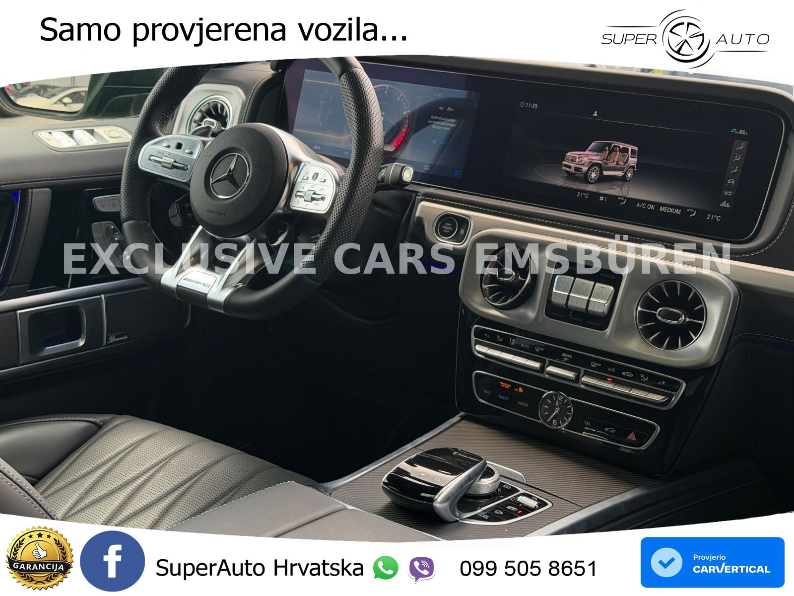 Mercedes AMG G 63 Long V8 (585 KS) 4MATIC 9G-TRONIC AMG SPEEDSHIFT PLUS ZRAČNI+ACC+4xGR SJED+360