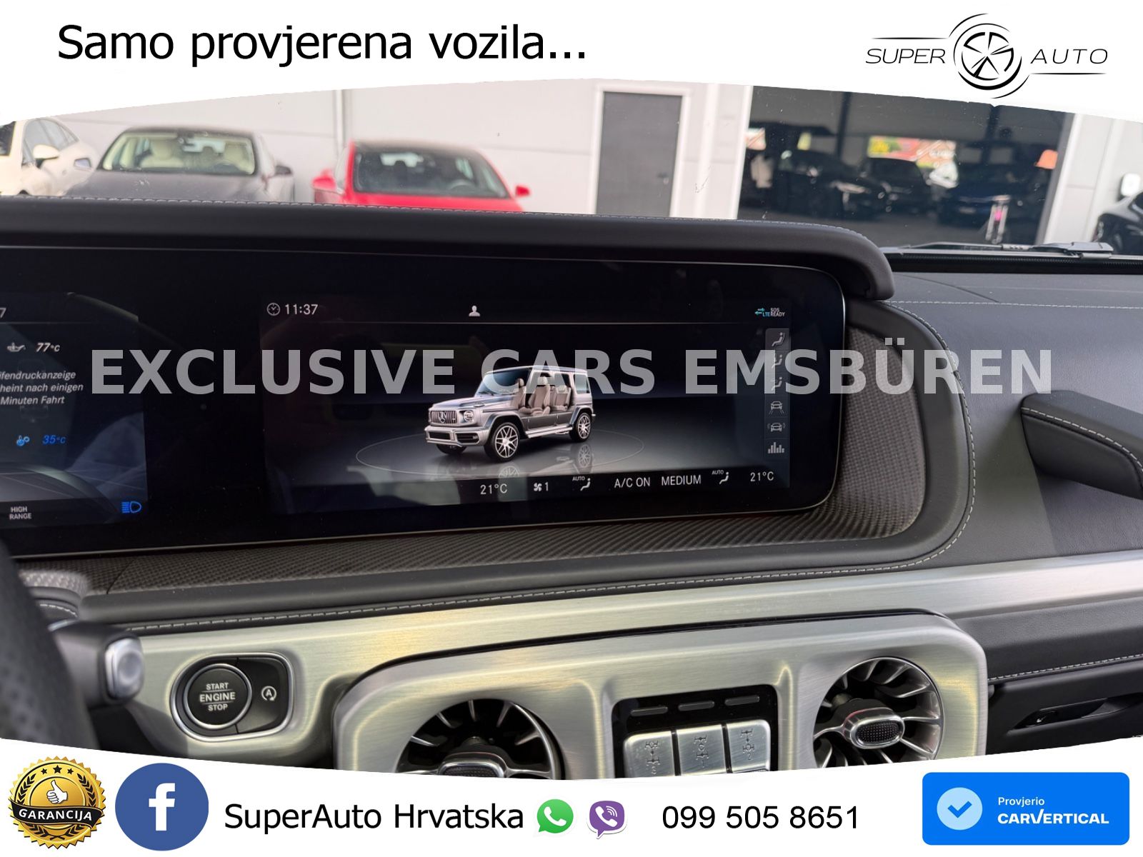 Mercedes AMG G 63 Long V8 (585 KS) 4MATIC 9G-TRONIC AMG SPEEDSHIFT PLUS ZRAČNI+ACC+4xGR SJED+360