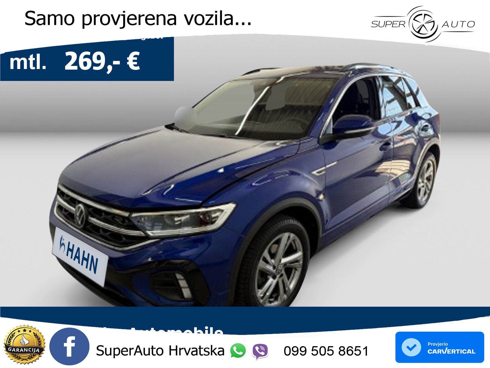 Volkswagen T-Roc 1.5 TSI (150 KS) DSG R-Line LED+GR SJED+ACC