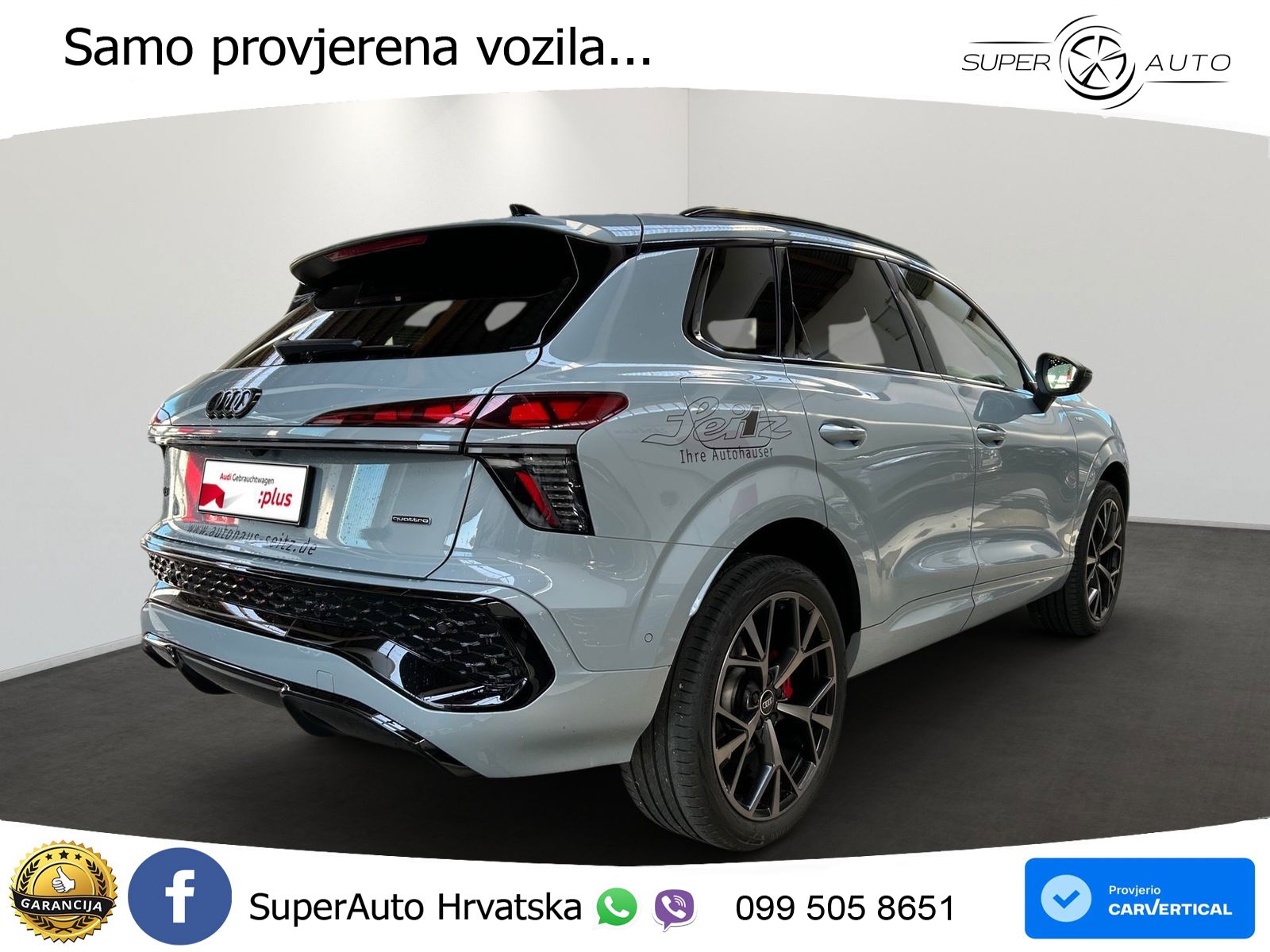 Audi Q3 2.0 TFSI (265 KS) quattro S tronic ZRAČNI+ACC+GR SJED+KAM+PANO