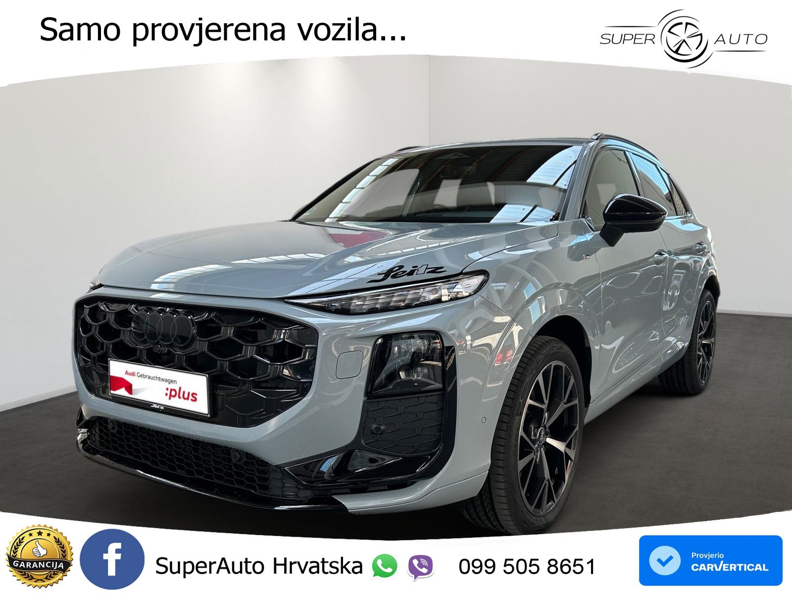 Audi Q3 2.0 TFSI (265 KS) quattro S tronic ZRAČNI+ACC+GR SJED+KAM+PANO