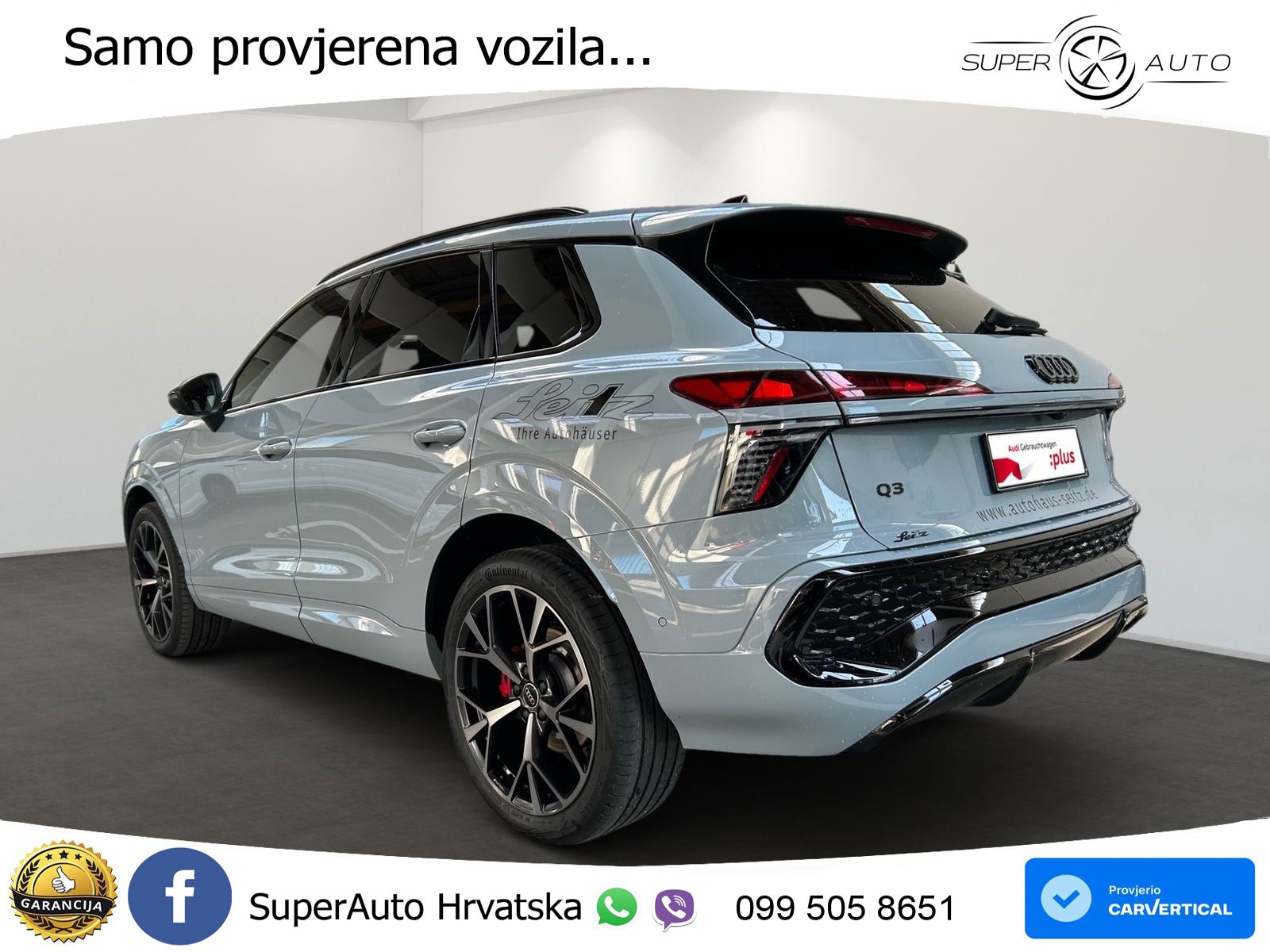 Audi Q3 2.0 TFSI (265 KS) quattro S tronic ZRAČNI+ACC+GR SJED+KAM+PANO