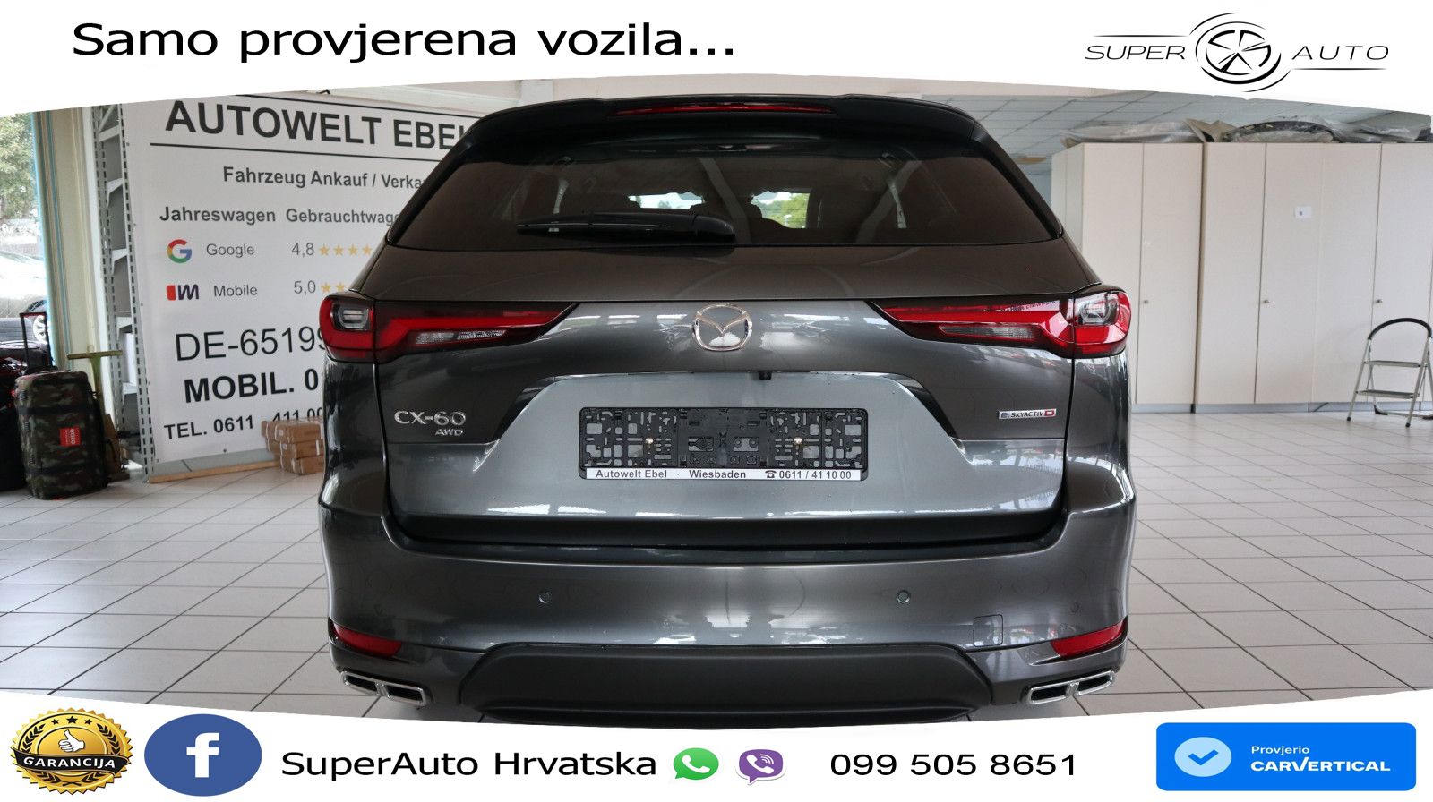 Mazda CX-60 3.3 e-Skyactiv D (254 KS) AWD Automatic LED+GR SJED+ACC
