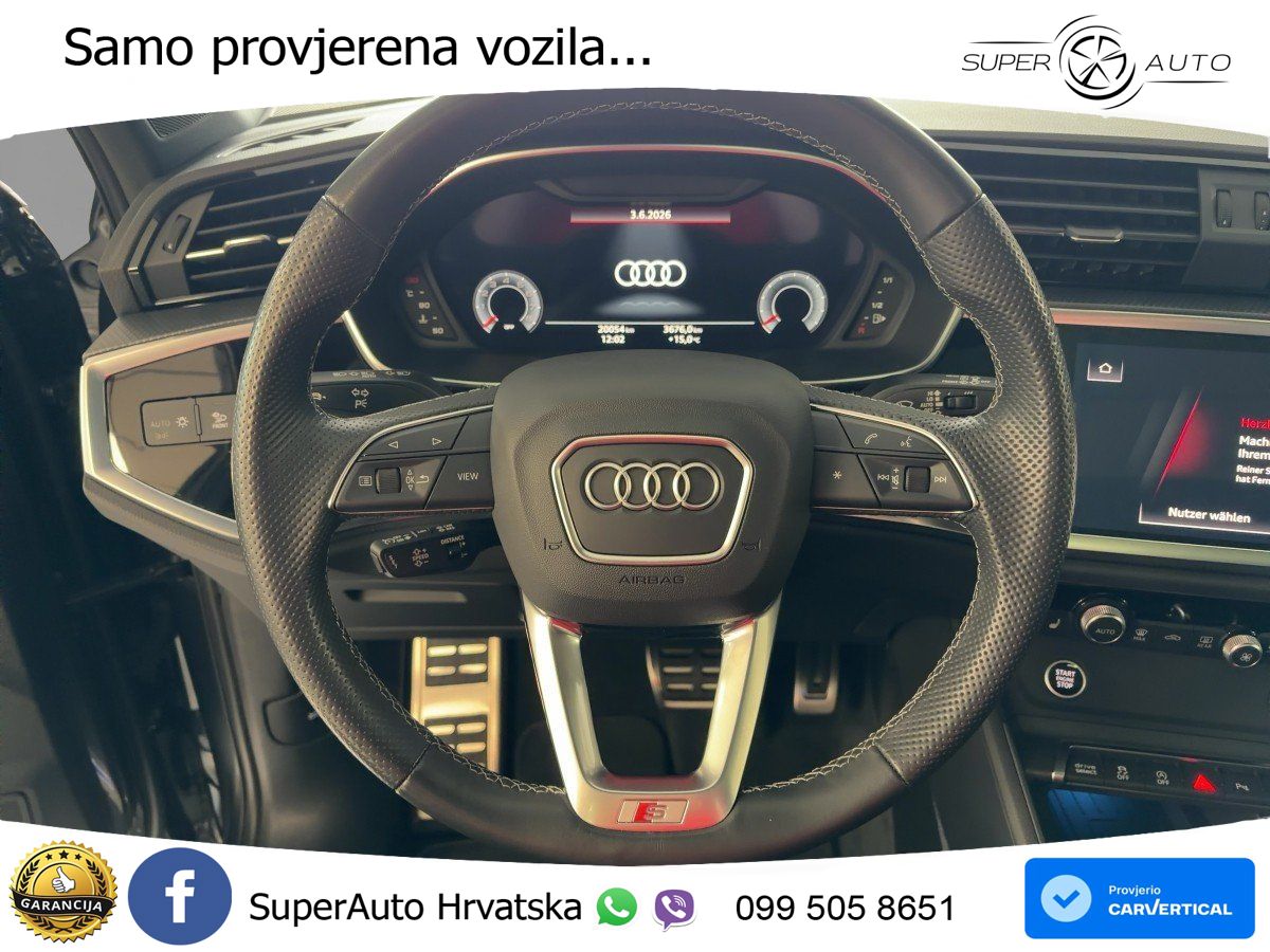 Audi Q3 II Sportback 45 TFSI (245 KS) quattro S tronic S line MATRIX+GR SJED+KAM