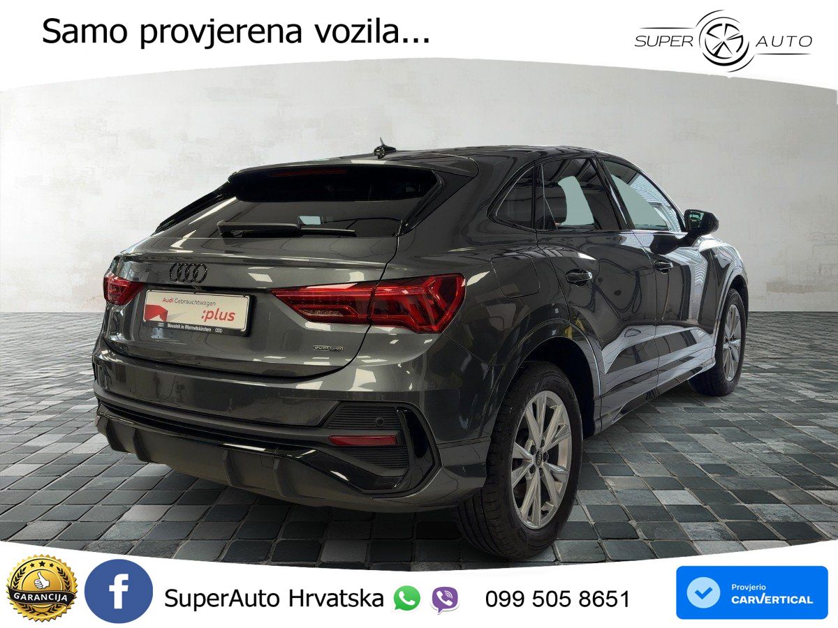 Audi Q3 II Sportback 45 TFSI (245 KS) quattro S tronic S line MATRIX+GR SJED+KAM
