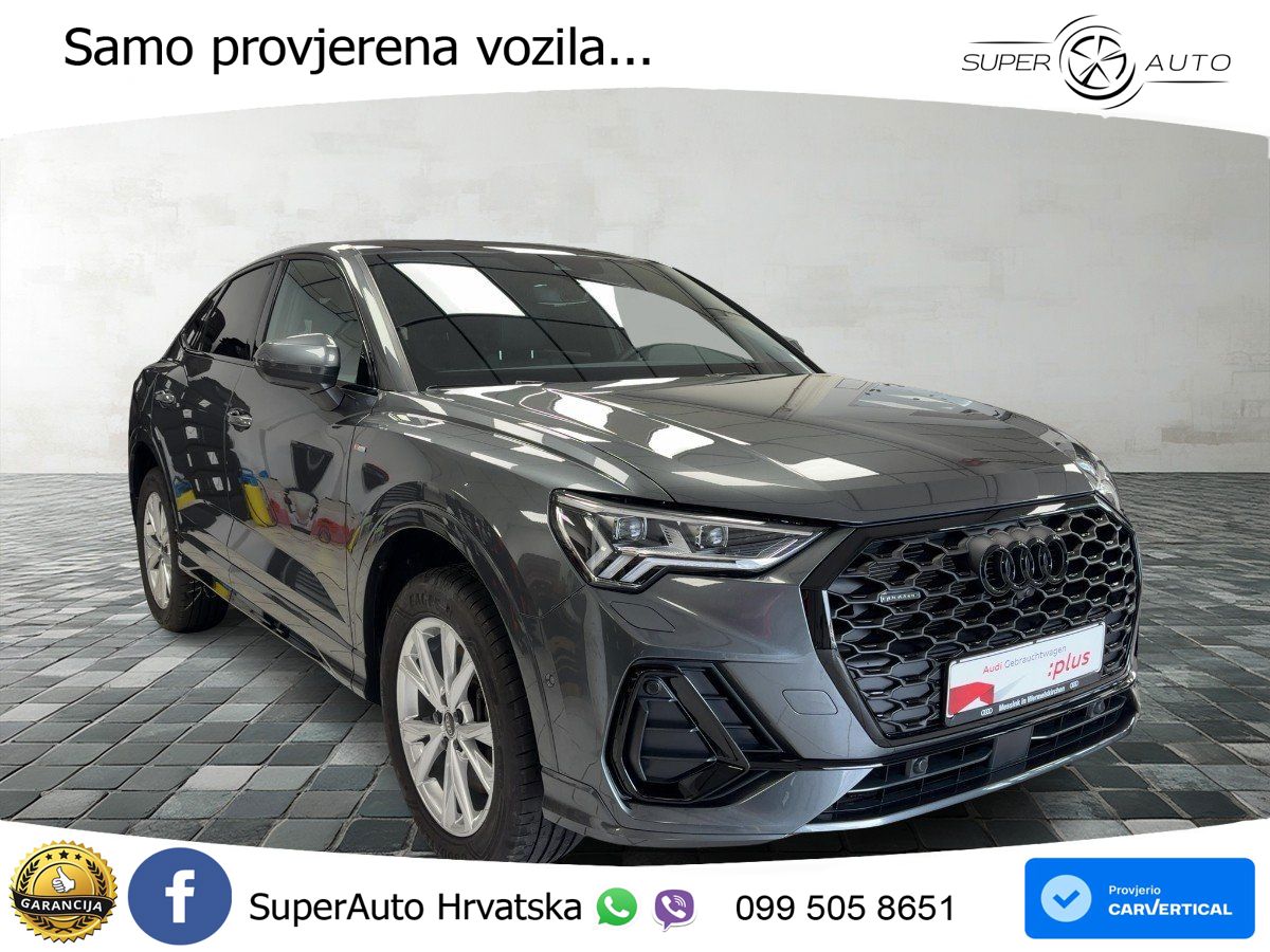 Audi Q3 II Sportback 45 TFSI (245 KS) quattro S tronic S line MATRIX+GR SJED+KAM