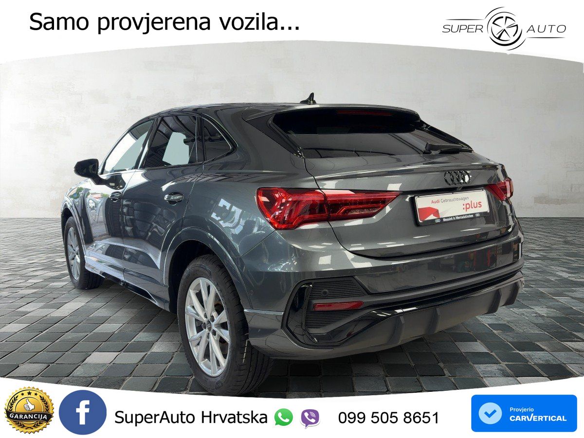 Audi Q3 II Sportback 45 TFSI (245 KS) quattro S tronic S line MATRIX+GR SJED+KAM