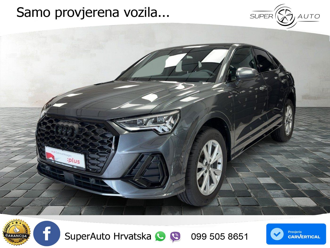 Audi Q3 II Sportback 45 TFSI (245 KS) quattro S tronic S line MATRIX+GR SJED+KAM