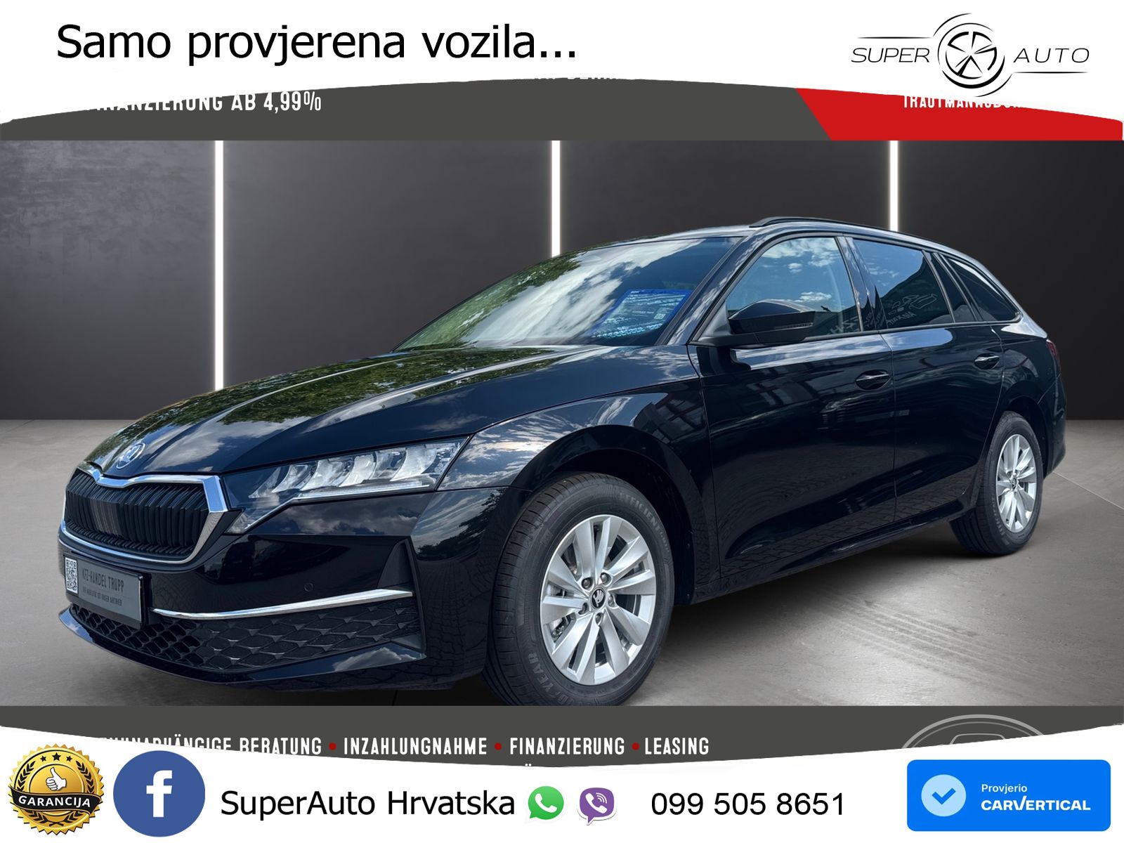 Škoda Octavia Combi 2.0 TDI (150 KS) DSG LED+GR SJED+ACC
