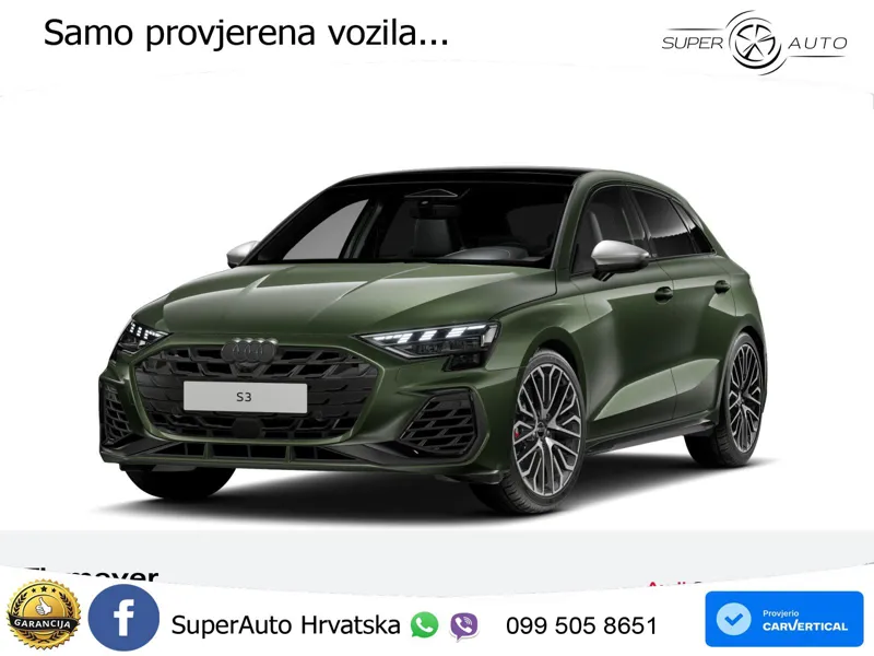 Audi S3 2.0 TFSI (333 KS) quattro S tronic MATRIX+GR SJED+KAM