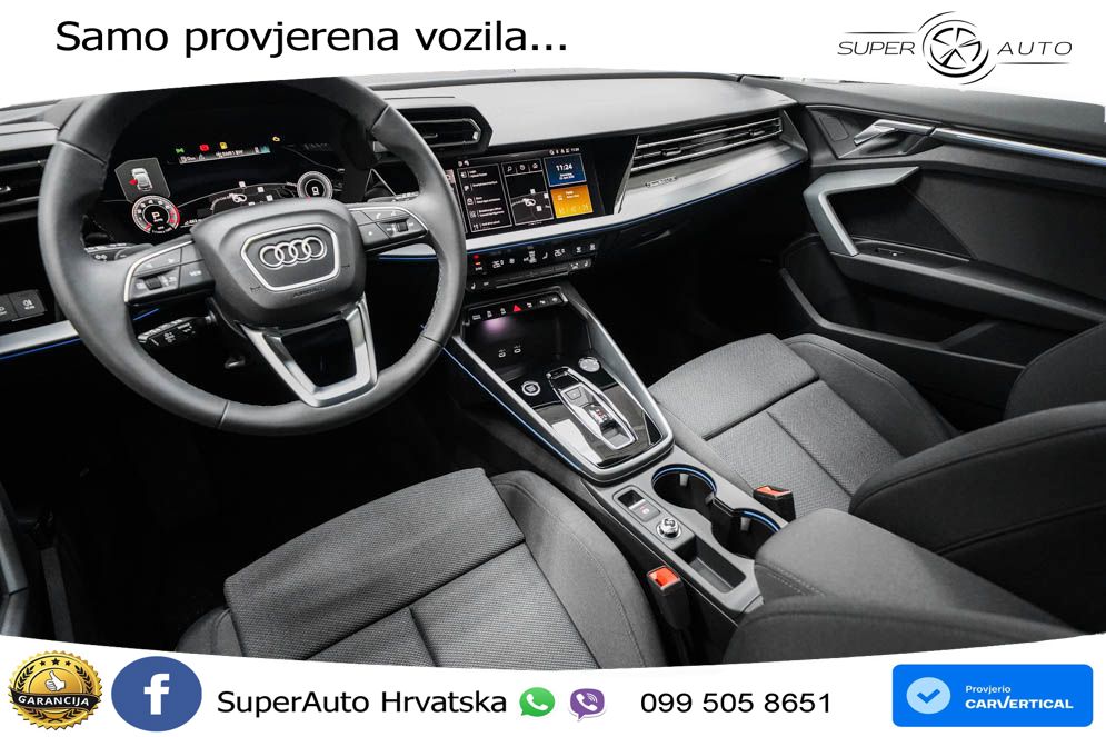 Audi A3 Sportback 40 TFSI (204 KS) quattro S tronic LED+GR SJED+ACC