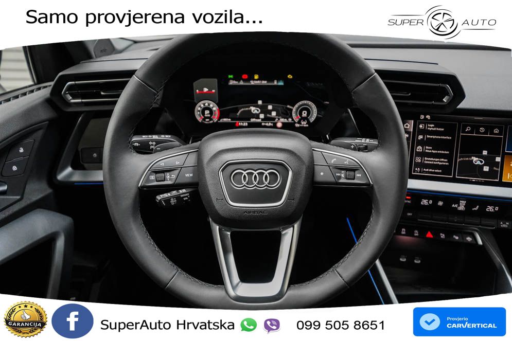Audi A3 Sportback 40 TFSI (204 KS) quattro S tronic LED+GR SJED+ACC