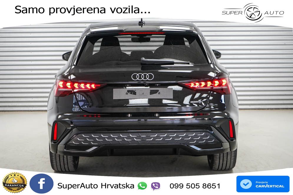 Audi A3 Sportback 40 TFSI (204 KS) quattro S tronic LED+GR SJED+ACC