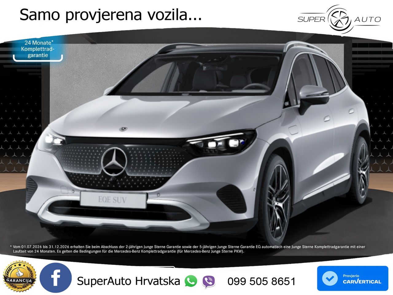 Mercedes EQE SUV 350+ 105 kWh (320 KS) ACC+GR SJED+360+PANO