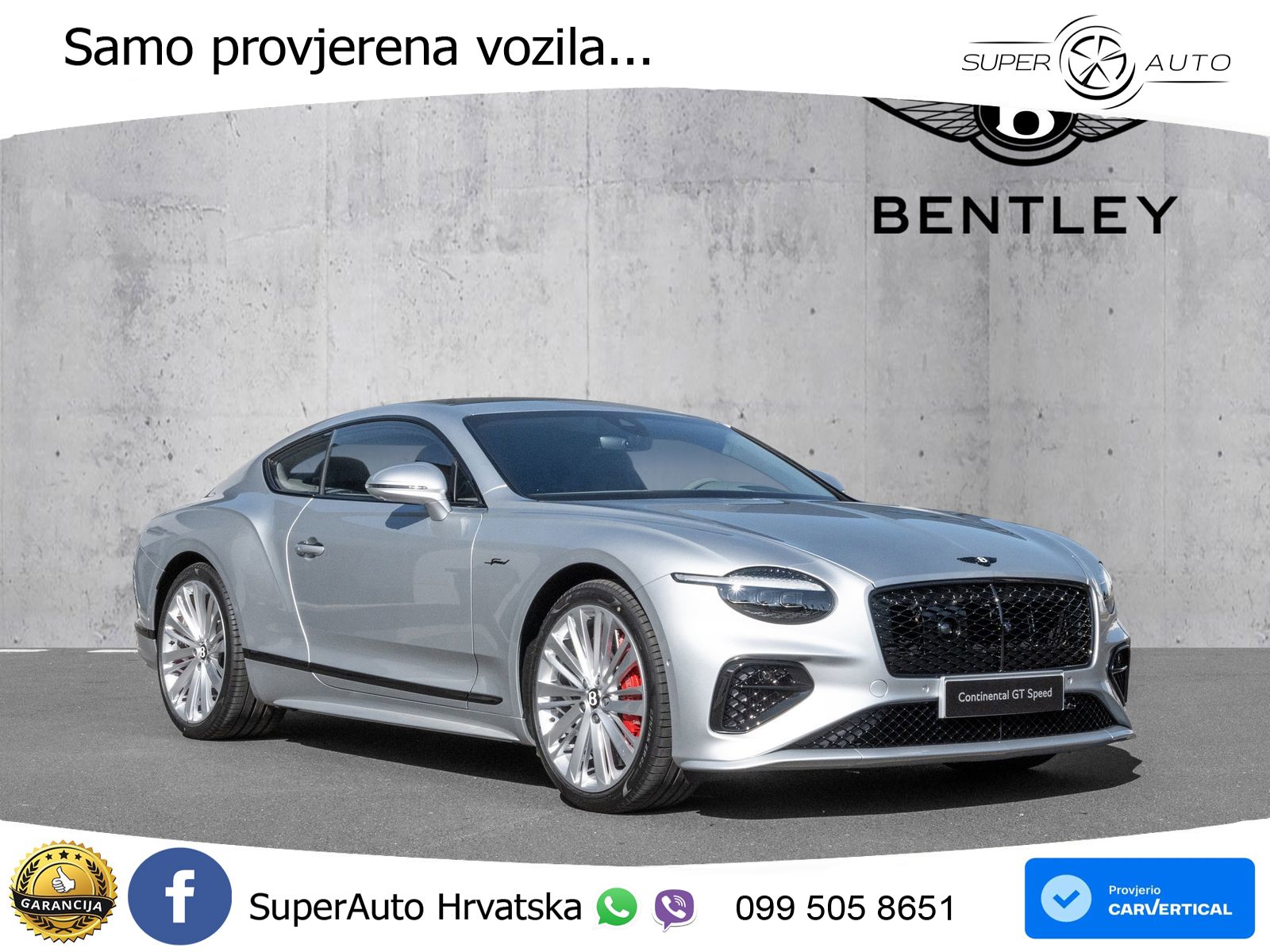 Bentley Continental GT IV 4.0 V8 TFSi (782 KS) AWD DCT ZRAČNI+ACC+GR SJED+KAM+PANO
