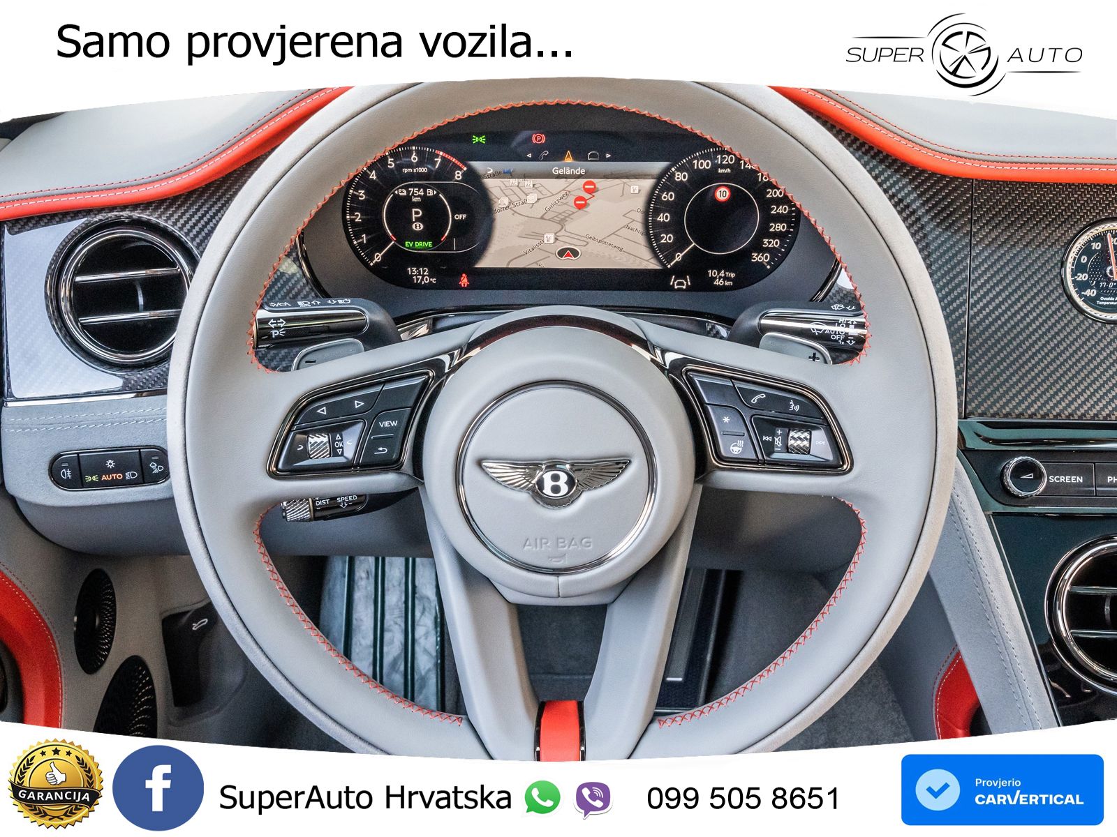 Bentley Continental GT IV 4.0 V8 TFSi (782 KS) AWD DCT ZRAČNI+ACC+GR SJED+KAM+PANO