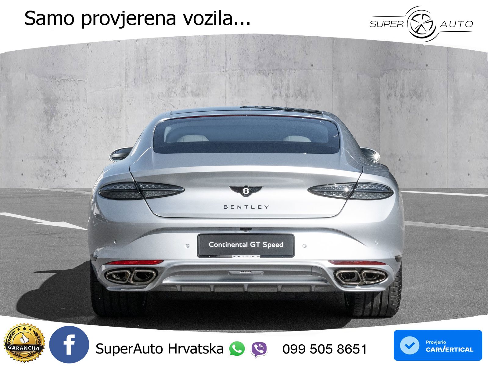 Bentley Continental GT IV 4.0 V8 TFSi (782 KS) AWD DCT ZRAČNI+ACC+GR SJED+KAM+PANO
