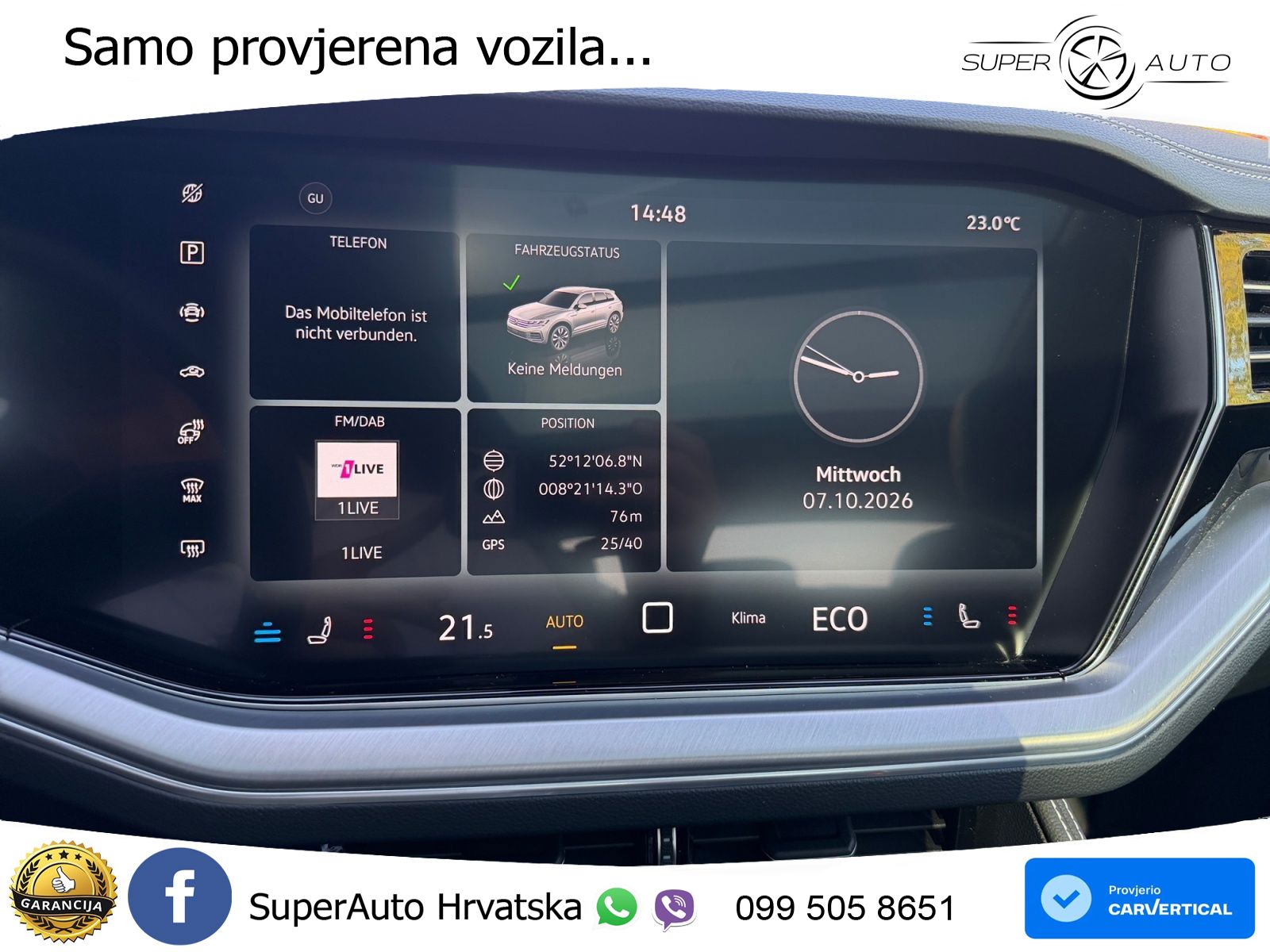 Volkswagen Touareg 3.0 V6 TDI (286 KS) 4MOTION Tiptronic ZRAČNI+ACC+GR SJED+KAM+PANO