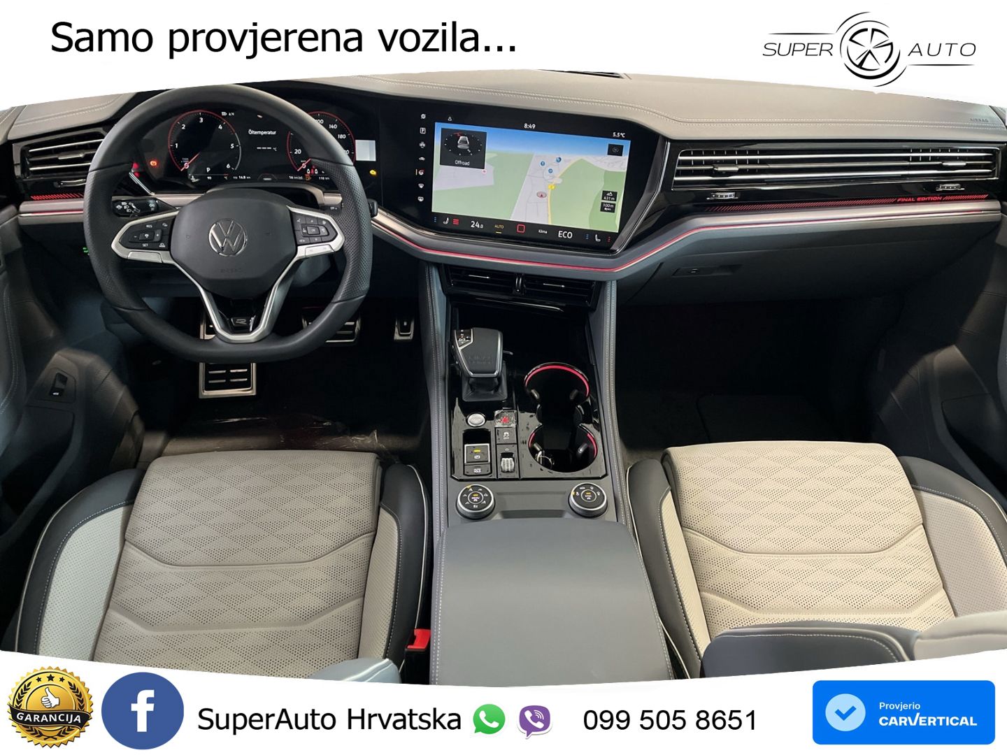 Volkswagen Touareg 3.0 V6 TDI (286 KS) 4MOTION Tiptronic ZRAČNI+ACC+GR SJED+KAM+PANO