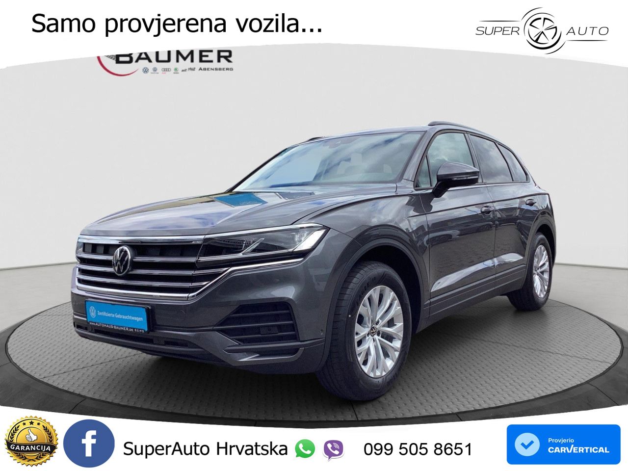 Volkswagen Touareg 3.0 V6 TDI (286 KS) 4MOTION Tiptronic ZRAČNI+ACC+GR SJED+KAM