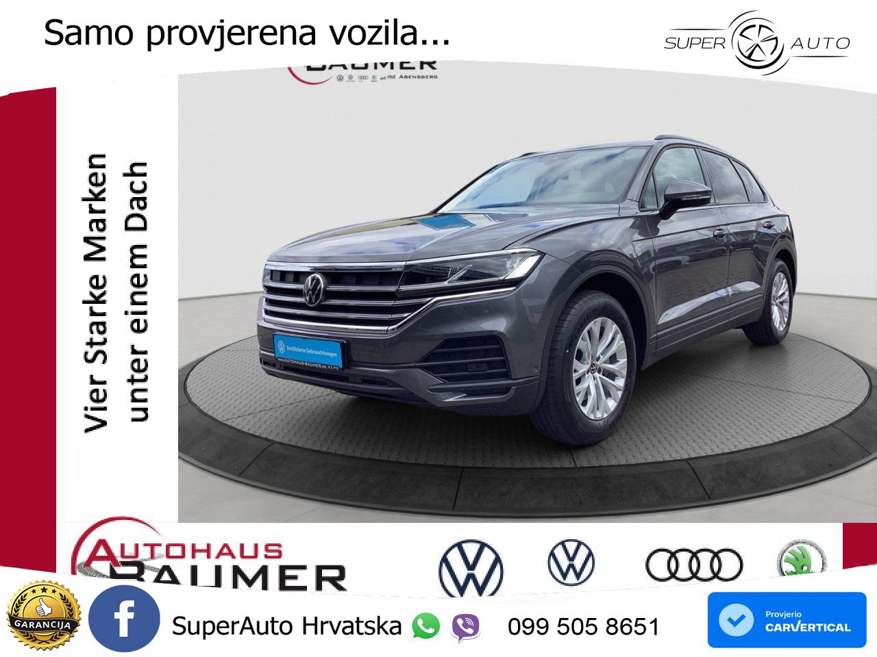 Volkswagen Touareg 3.0 V6 TDI (286 KS) 4MOTION Tiptronic ZRAČNI+ACC+GR SJED+KAM