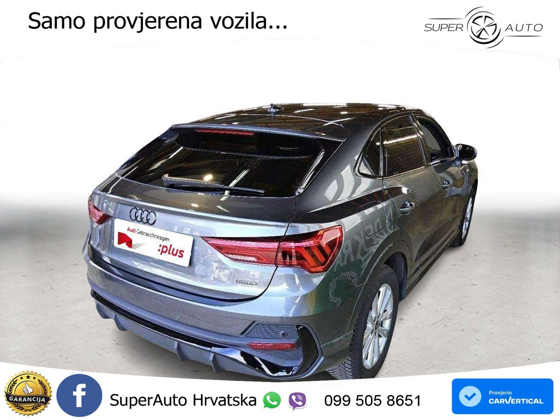 Audi Q3 II Sportback 40 TFSI (190 KS) quattro S tronic S line LED+GR SJED+ACC